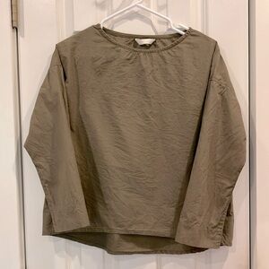 Elizabeth Suzann Laura top in mossy brown/green color, size XS